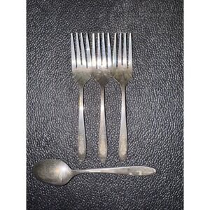 Choice of Oneida Community, Birds of Paradise 3 Forks 1 Spoon "Art Deco 1923"